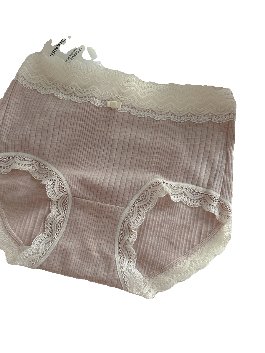 珍珠燕麦奶~温柔奶茶色A类棉抑菌纯棉裆少女生性感蕾丝边内裤三角,淘宝优惠券,粉丝福利购,淘宝优惠卷