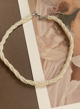 复古法式淡水珍珠项链