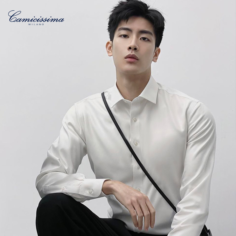 意大利恺米切高级感商务正装长袖男 camicissima衬衫