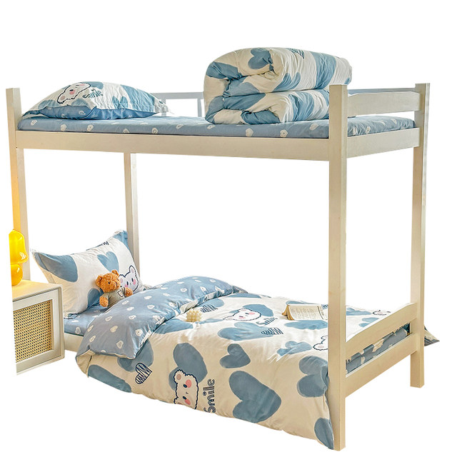 2025 new 100% pure cotton college student three-piece set