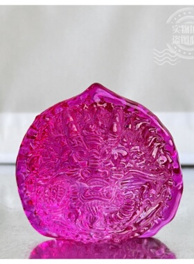 【水晶龙纹摆件】新款文玩水晶核桃彩色核桃龙纹摆件手指健身