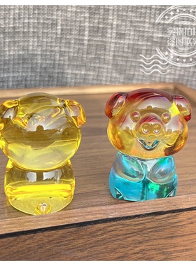 【水晶小猪】十二生肖猪摆件 车载 开业吉祥物摆件 新年摆件