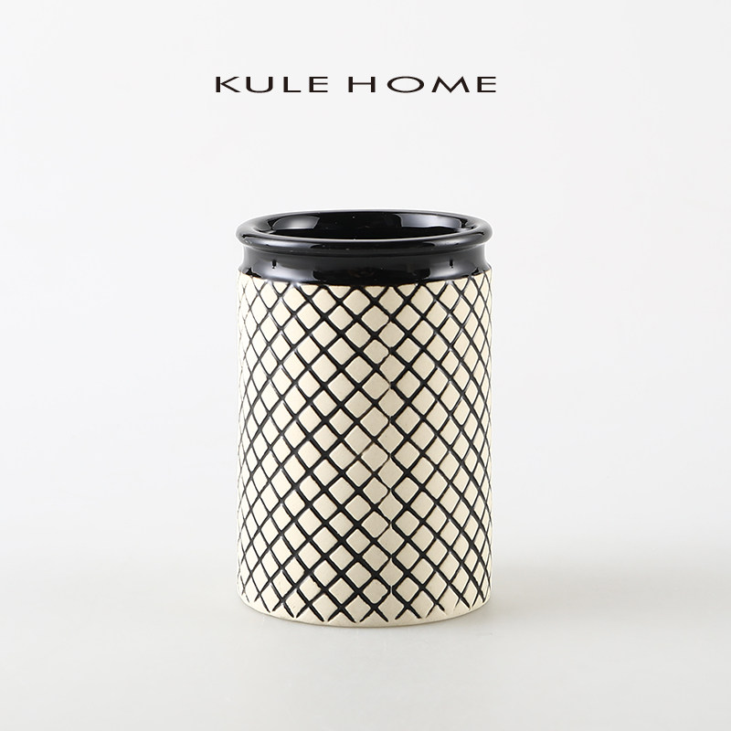 KULE HOME 陶瓷杯北欧家用漱口杯创意牙刷杯酒店卫生间牙缸洗漱杯,淘宝优惠券,粉丝福利购,淘宝优惠卷