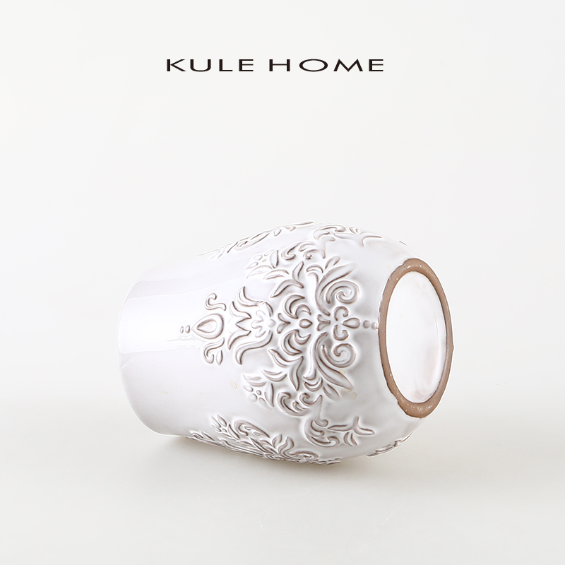 KULE HOME 陶瓷创意复古刷牙杯子洗漱杯情侣漱口杯酒店民宿牙缸杯