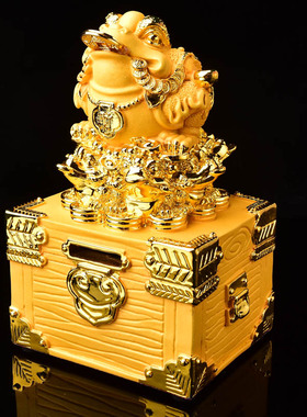 李居明大财箱摆件钱箱家摆件
