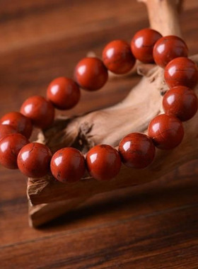 红竹石手链男女印度石头手串