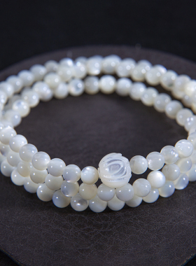 原创多圈爆款女士简约母贝手串