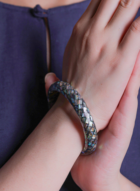 珍珠手镯女镶贴贝壳欧美小众