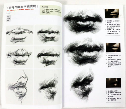 【库存】教学知本素描嘴绘画从入门到精通石膏五官基础素描教程素描头像超群素描头像铅笔素描五官从五官到石膏素描 - 图1