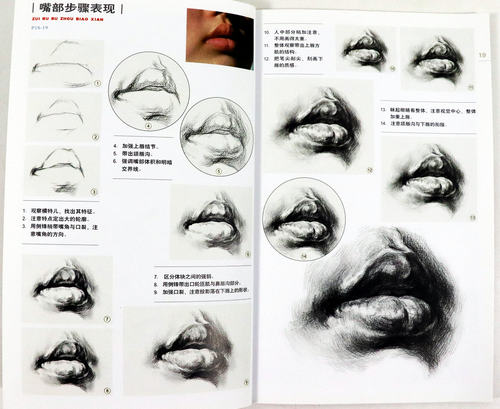 【库存】教学知本素描嘴绘画从入门到精通石膏五官基础素描教程素描头像超群素描头像铅笔素描五官从五官到石膏素描 - 图0