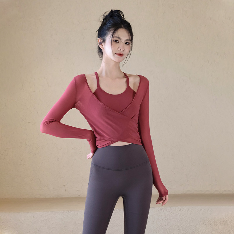 IUIU YOGO秋季新款瑜伽服套装带胸垫运动上衣普拉提训练健身长袖,淘宝优惠券,粉丝福利购,淘宝优惠卷