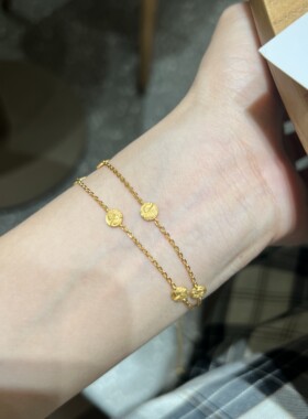 纯银锁骨链女古币项链