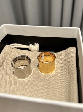 女纯银宽面开口设计感戒指