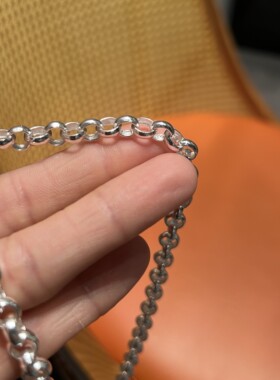 925银素银珍珠链情侣ot扣项链