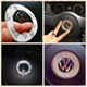 Volkswagen steering wheel with sequin crystal and diamond car logo decoration