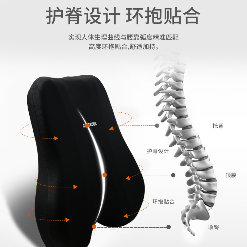 汽车腰靠车用护腰垫适用标致508L/408/5008/4008车载头枕护颈枕 - 图1