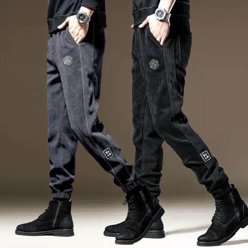 秋冬加绒加厚时尚工装裤男哈伦潮牌宽松束脚休闲裤男士大码运动裤,淘宝优惠券,粉丝福利购,淘宝优惠卷