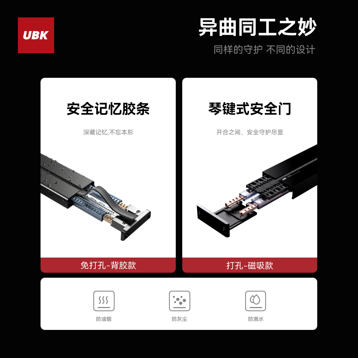 优必克磁吸/免打孔轨道插座超薄极窄餐厨移动导轨明装嵌入式滑轨,淘宝优惠券,粉丝福利购,淘宝优惠卷