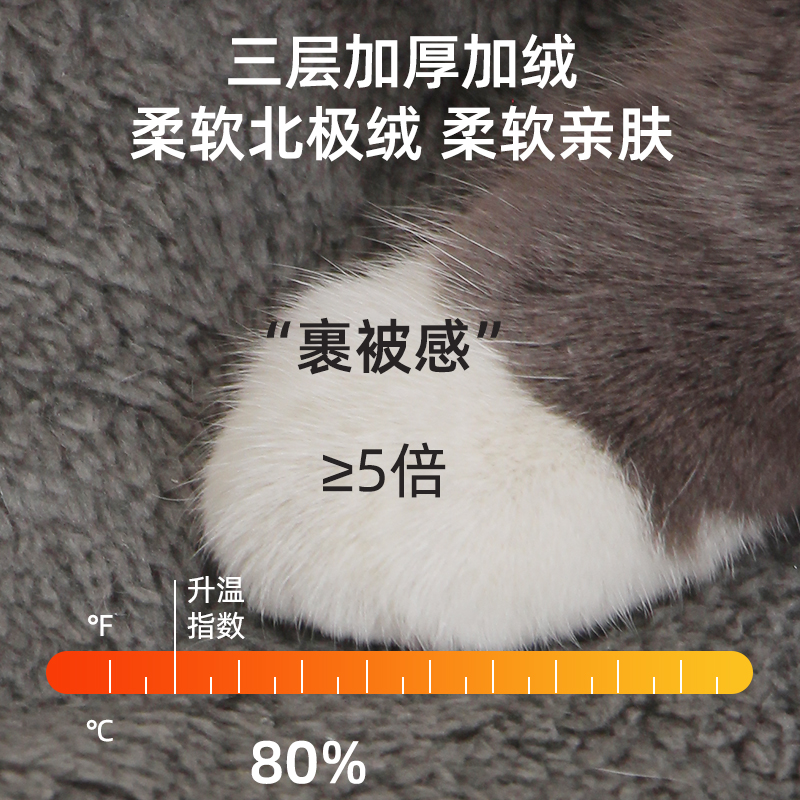 猫窝冬季保暖封闭式深度睡眠房子别墅狗狗窝四季通用宠物猫咪用品 - 图3