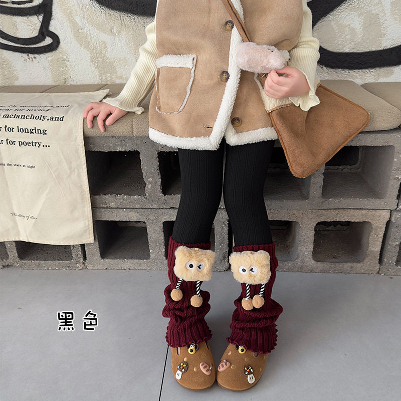 女童打底裤套袜一体加绒加厚秋冬季保暖宝宝高腰堆堆九分儿童裤袜,淘宝优惠券,粉丝福利购,淘宝优惠卷