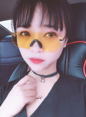 一片式眼镜无框连体墨镜户外骑行