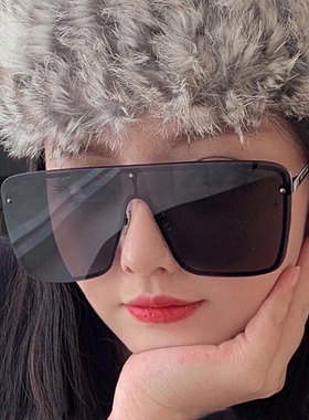 连体墨镜一片式网红太阳镜显脸小