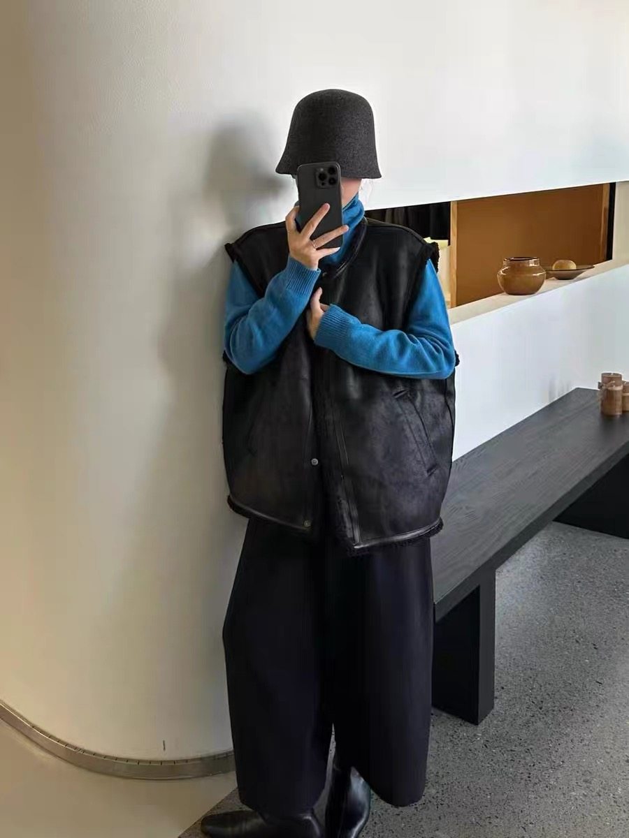 2025年冬季皮毛一体仿羊羔毛马甲背心女新款时尚拼皮无袖坎肩外套,淘宝优惠券,粉丝福利购,淘宝优惠卷