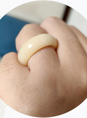 男女骨头戒指天然指环跑环吊坠