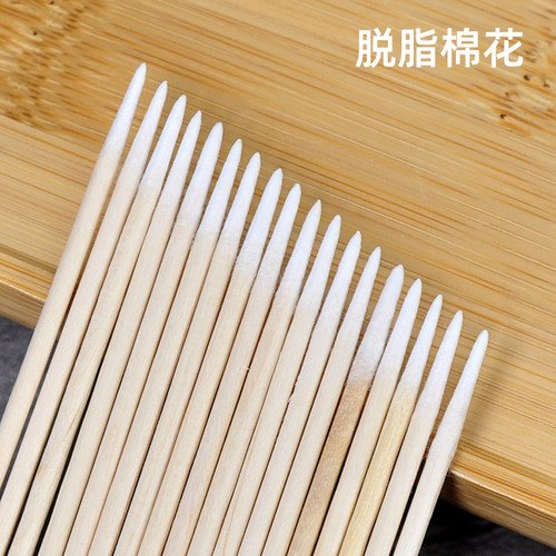 纹绣尖头棉签细牙签专用木棒一次性尖嘴单头眼线美容小棉花签棉棒 - 图3
