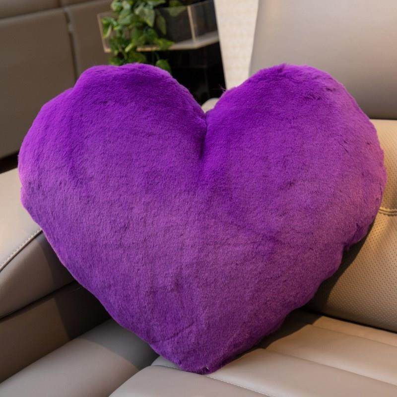 可爱纯色羊毛抱枕汽车靠枕爱心形沙发腰垫毛绒靠垫女生日礼物抱枕,淘宝优惠券,粉丝福利购,淘宝优惠卷