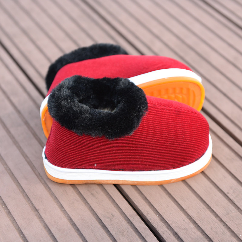 儿童加绒加厚冬季手工棉鞋女 3-5-7岁男孩子千层防滑软底室内保暖,淘宝优惠券,粉丝福利购,淘宝优惠卷