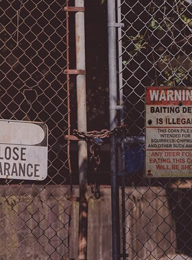 美式复古铁皮画挂件Warning Metal Sign警告标志酒吧墙壁墙面装饰