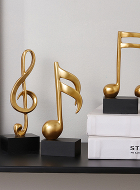 北欧金色音符钢琴摆设模型家居布置艺术摆件客厅酒柜桌面装饰品