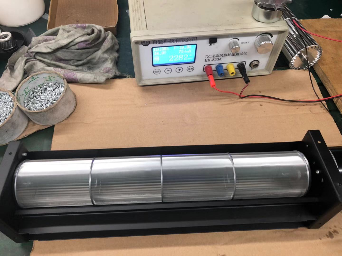 12V 24V 直流大风量横流风机滚珠滚筒式风扇DC长方形风机散热风机