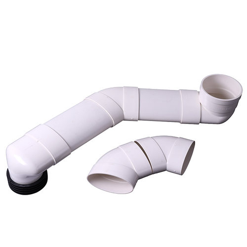 PVC马桶移位器坐便器扁管配件110扁管帽接头直接扁三通扁弯头椭圆 - 图3