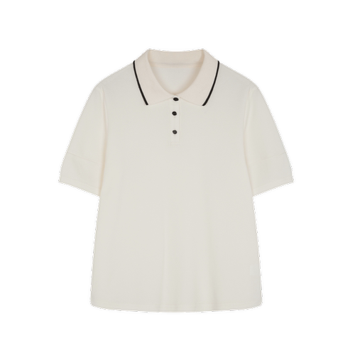 沫晗依美休闲撞色POLO短袖2026夏季新款休闲显瘦学院风时尚女衬衫 - 图3