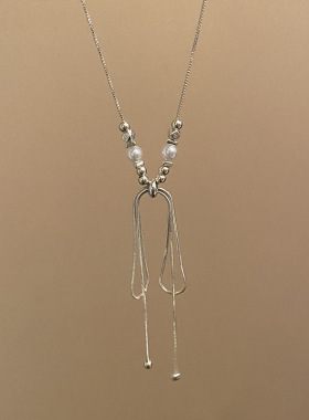 轻奢小众高级感蝴蝶结流苏项链女超仙气质网红同款锁骨链颈链批发