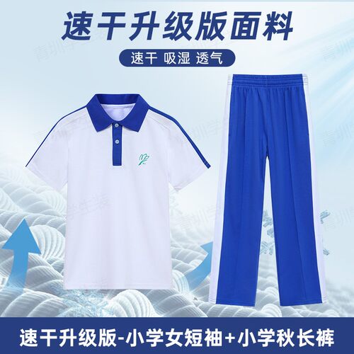 深圳市校服裤子中小学生男女夏季运动校裤速干冰感短袖短裤薄长裤 - 图2