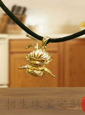 黑悟空大圣孙悟空吊坠定制纯银