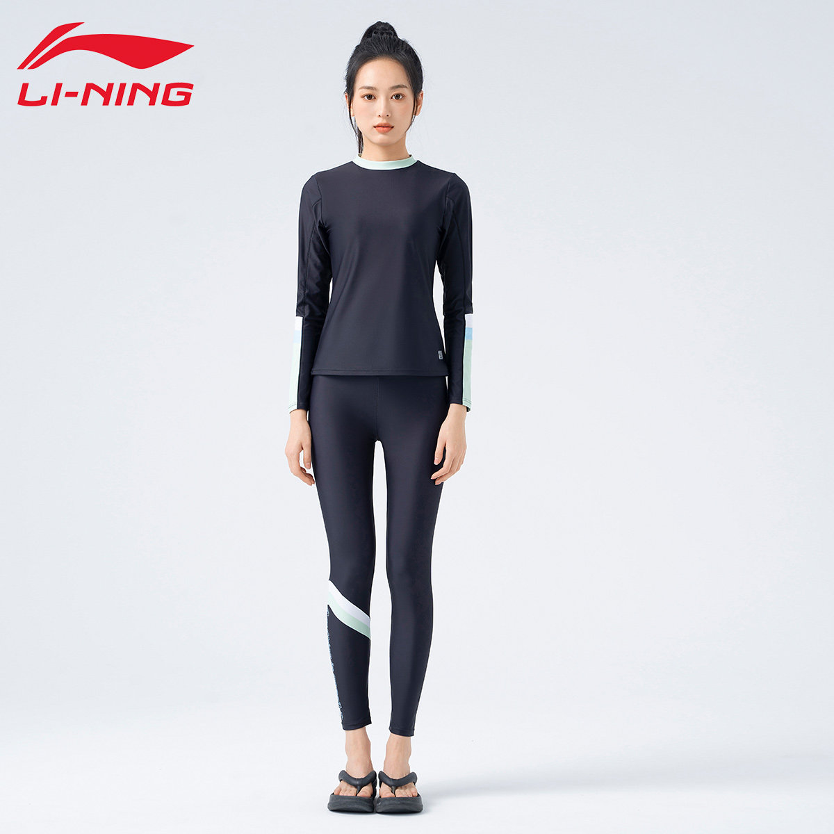  lining李宁图漫分体泳衣
