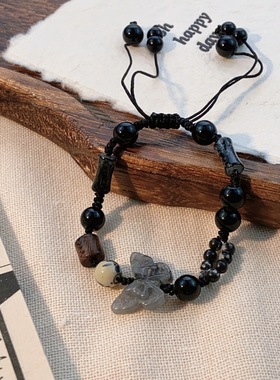 文艺复古国风蝴蝶串珠手串手链