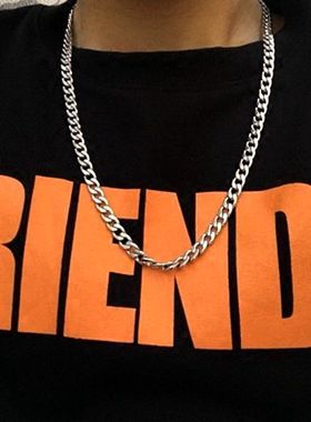 钛钢不掉色欧美百搭配饰粗链子