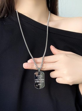 情侣项链男潮嘻哈卫衣毛衣链