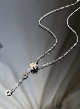 高级感卫衣链钛钢圆环小蛮腰项链