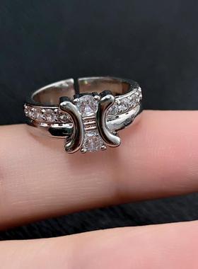 冷淡风韩潮轻奢锆石戒指男女