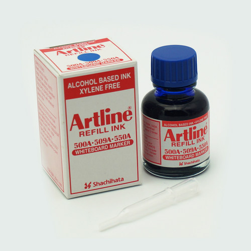 日本旗牌Artline白板笔补充墨水黑红油性补充液20ml 6色ESK-50A - 图0