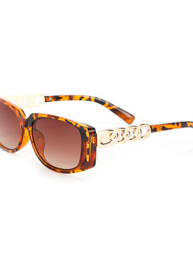 说唱梦工厂GAI周延同款眼镜嘻哈墨镜小框太阳镜男女复古金属链条