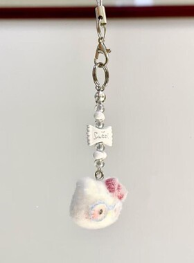 眼镜kitty猫珠手机链可爱包包