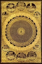 Nepalese boutique oversized size < auspicious Eight Treasure Six words true to the city > Draw core size 105 * 160cm