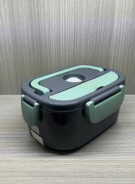 出口日本外贸跨境家用车载大容量两用电加热保温饭盒便携式不锈钢